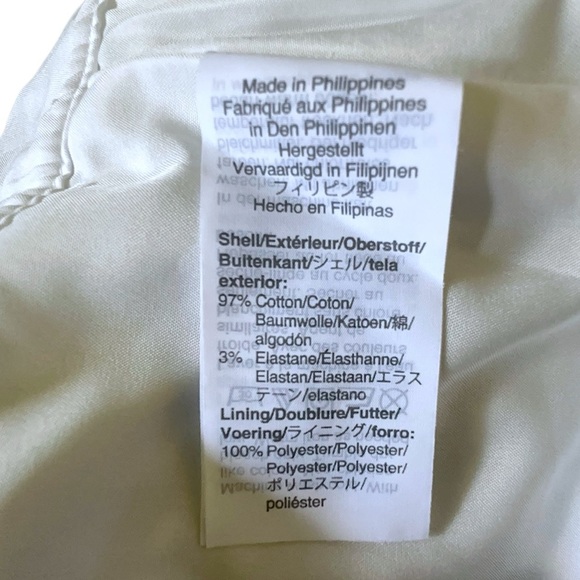 J CREW | NWOT NAVY BLUE & WHITE FLORAL COTTON STRETCH PENCIL SKIRT LINED SIZE 6 - Picture 9 of 10